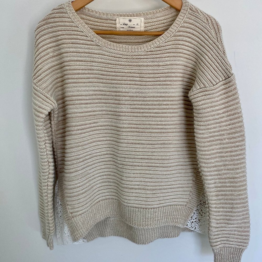 Bershka Lace Detailed Knit Sweater